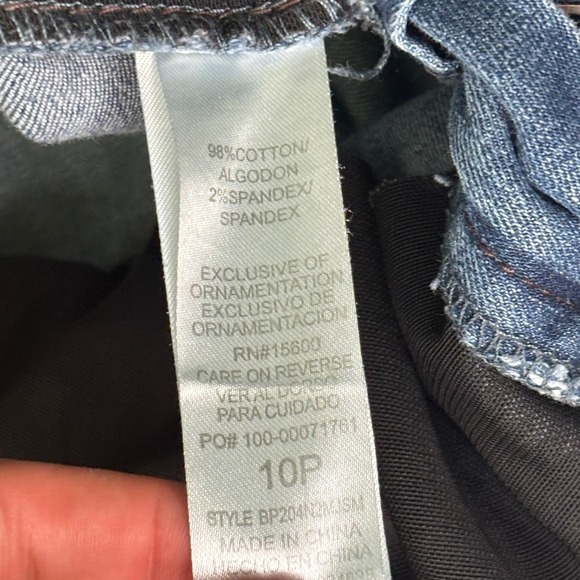 Democracy Flare Jeans Womens 10P Blue Ab technology Scalloped Frayed Hem - Picture 7 of 7